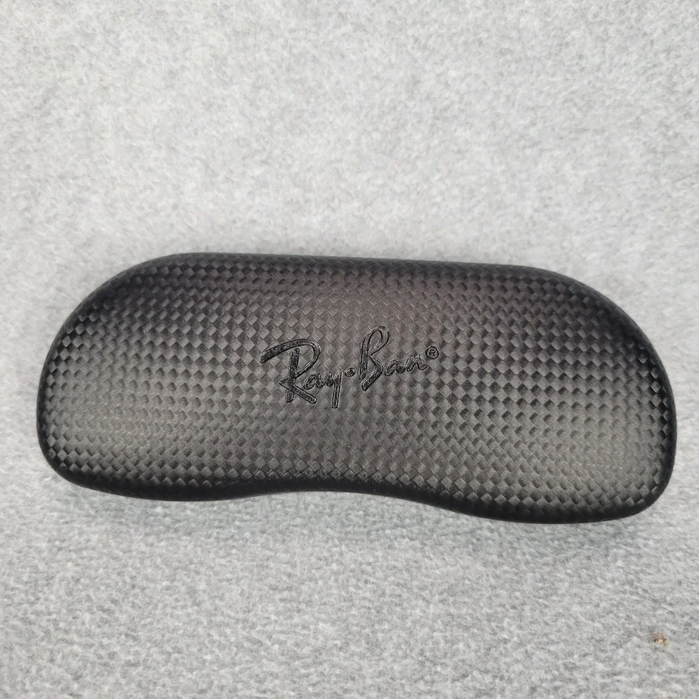 Ray-Ban Sunglasses Case Unisex OS Black Carbon Fiber Texture Hard Shell Cloth